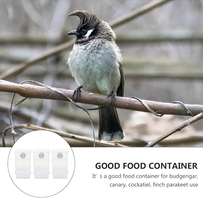Automatic Bird Feeder No-Mess Bird Feeder Parrot Feeding cage Accessories Suitable for Small and Medium Parrots for (3 pcs)