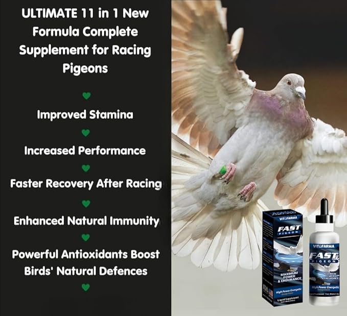 Fast Pigeon Supplement Liquid for Pigeon - Vitamin Minerals for Birds 60 ml