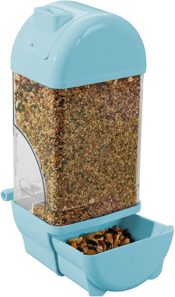 Automatic Bird Feeder - Parrot Automatic Feeder | Parrot Water Dispenser | Clear Bird Feeder Smart House Shaped Parakeet Feeder | Large Capacity Anti Spill Food Container Drinker Cage for Cockatiel