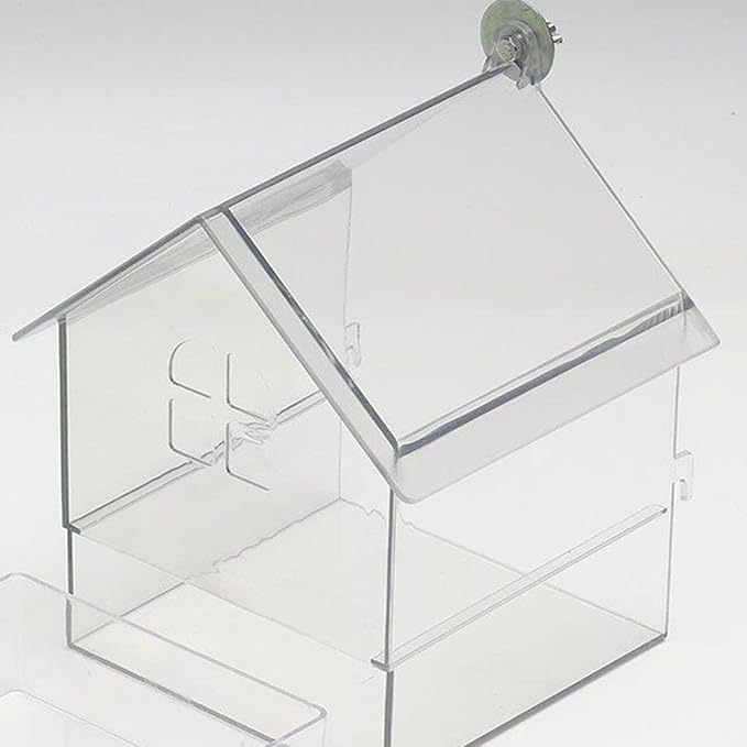 Bird Cage Feeder Parakeet Bathtub Feeding Watering Hanging Shower Box Cage Accessories for Parrot Cockatiels Parakeets, White