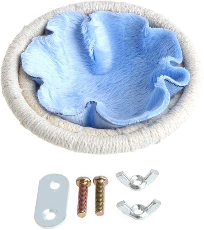 Handmade Cotton Rope Weave Bird Breeding Nest and Small Parrot Cage Hatching House Hut Nesting Box for Budgie Parakeet Cockatiel Parakeet Conure Canary Finch Lovebird