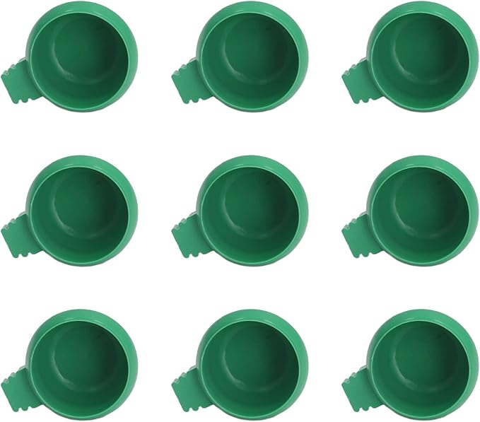 25Pcs Bird Parrot Feeding Cups, Mini Bird Parrots Food Water Plastic Bowl Small Feeding Holder for Small Animal Birds Parrots(S)