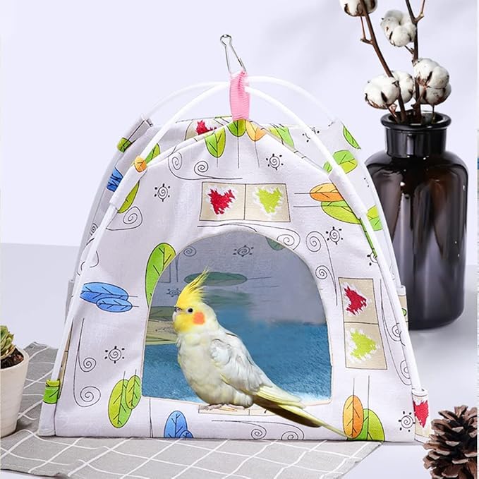 FEimaX Bird Nest House Hanging Hammock Finch Cage, Snuggle Hut Tent for Small Large Medium Parrots Parakeet Lovebird African Grey Budgies Cockatiels