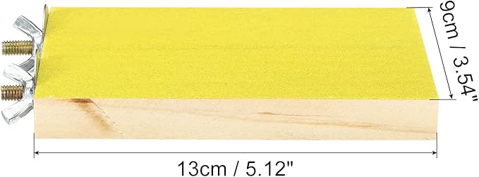 PATIKIL Bird Perch Stand, Parrot Stand Platform Playground Paw Grinding Clean for Parakeet Cockatiel Cage Accessory, Yellow