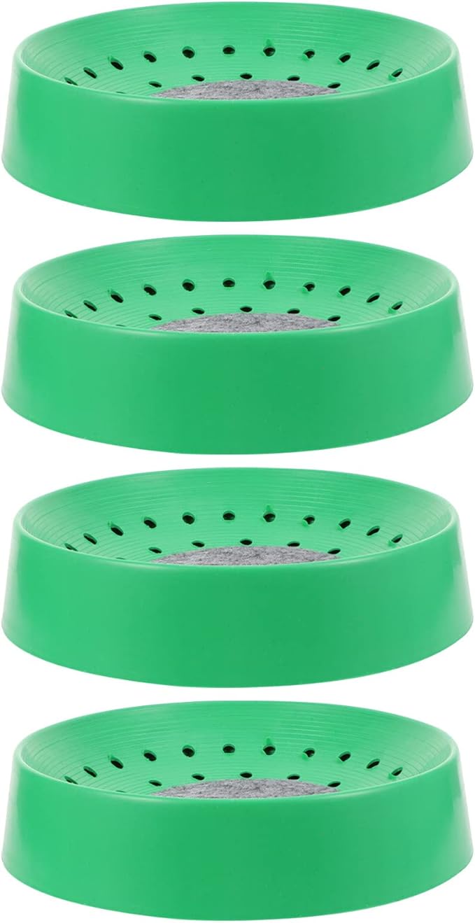Pigeon Nest Equipment 4Pcs Bird Breeding Nesting Bowls Durable Plastic Dove and Quail Nesting Bowl with Non-Slip Mat for Easy Cleaning