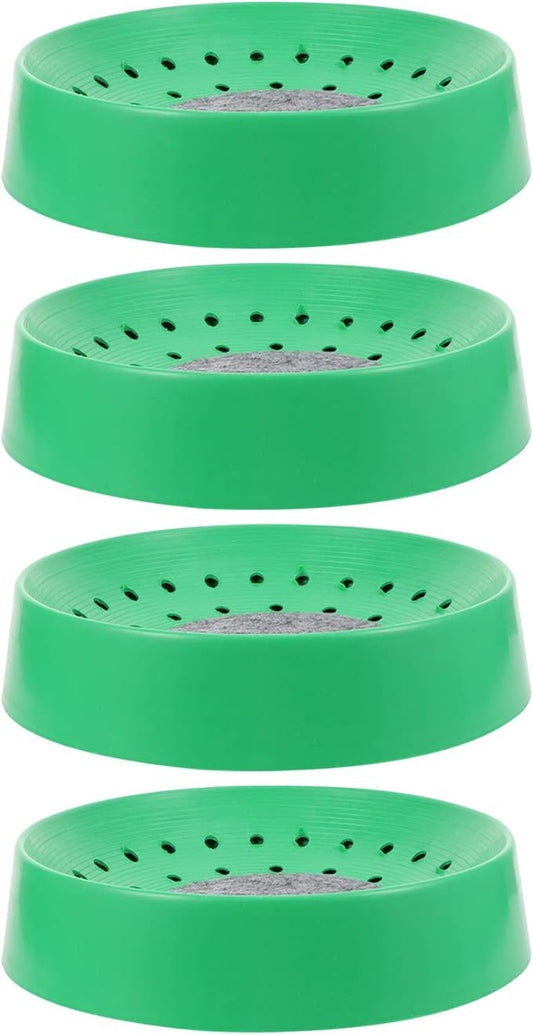 Pigeon Nest Equipment 4Pcs Bird Breeding Nesting Bowls Durable Plastic Dove and Quail Nesting Bowl with Non-Slip Mat for Easy Cleaning