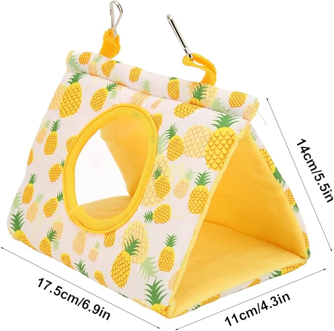 Zerodis Parrot Hammock, Birds Hammock Hut Bird Bed House Tent Budgie Shed Hanging Snuggle Cave Nest for Lovebirds Cockatiels