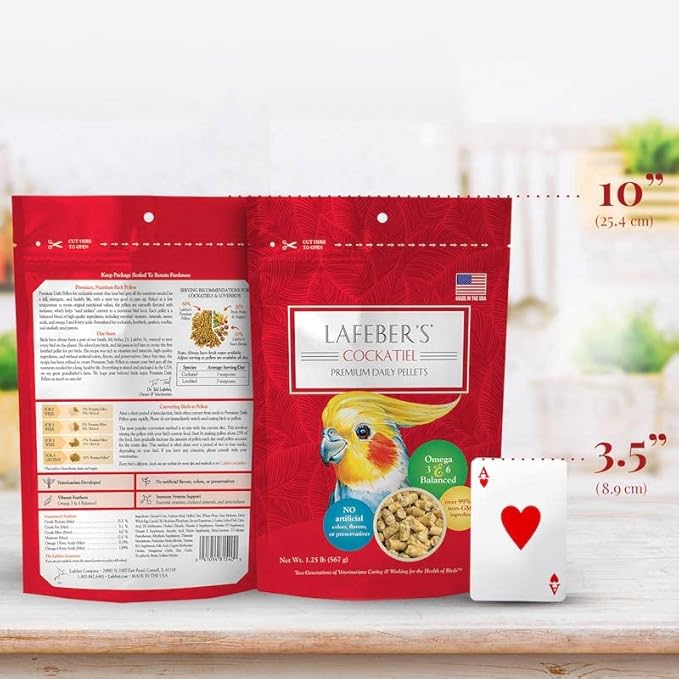 LAFEBER'S Cockatiel Pellets (1.25 lb (Pack of 2), Premium Daily Pellets)