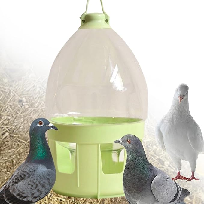 Pigeon Water Dispenser Feeder Bird Drinker Waterer,Automatic,Drinker Bottle,Pet Water Pot Container for Duck Parakeet, 4L