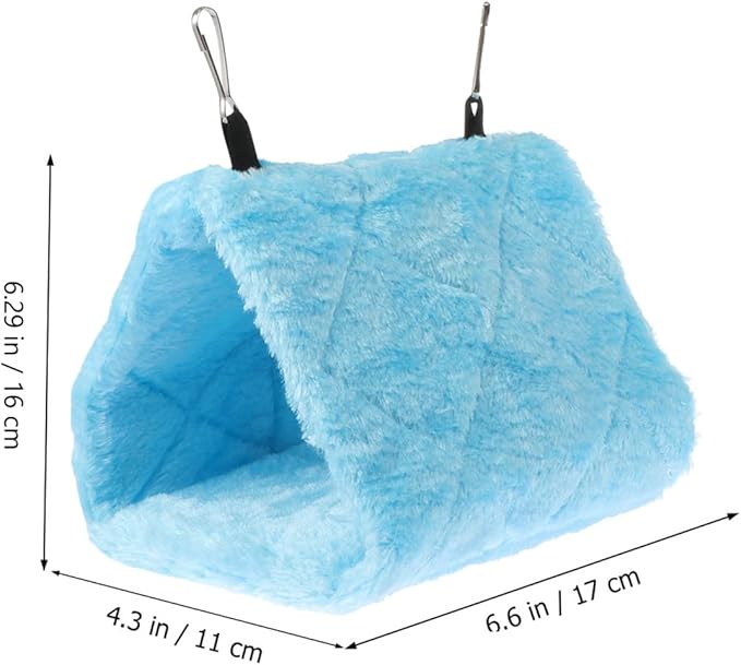 Parrot Hanging Tent Warm Triangle Bird Nest Hammock Bed for Cage Small Birds 6.69X6.29X4.33 Inch Cozy Resting Place for Pet Birds