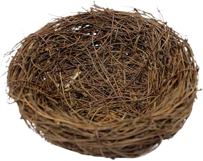 Bird Nest Rattan Nest Craft for Home and Garden Decoration 6Pcs Coffee Color Perfect for Easter and Rustic Decor