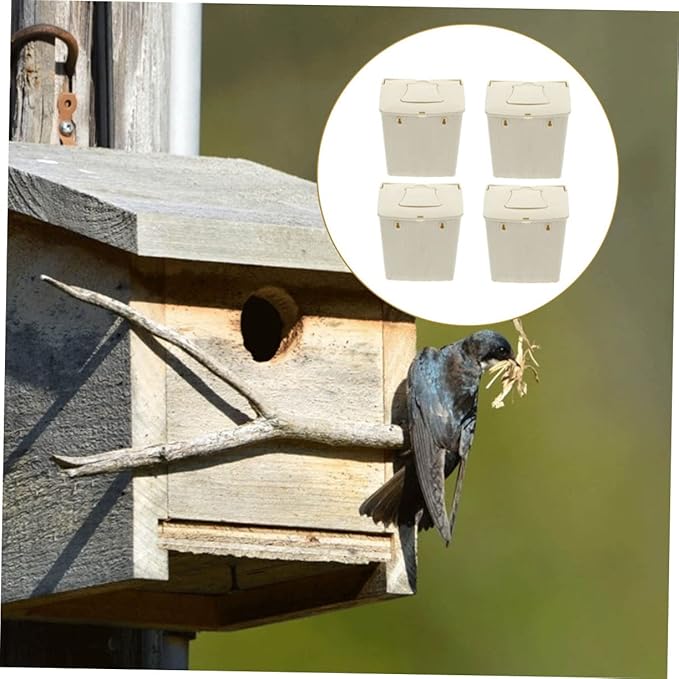 Hemobllo 8pcs Bird Nesting Box Safe Plastic Breeding Hut for Finches Sparrows Lovebirds Easy to Warm Environment for Incubation for Use