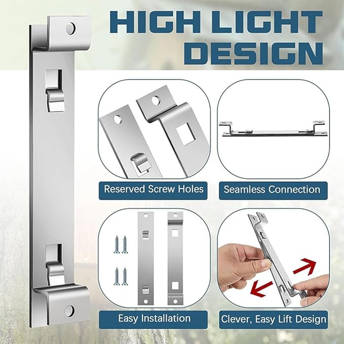 1Sets Bird House Hanger Bracket Stable Rust Proof Galvanized Steel Bird House Mounting Bracket for Securing Bird Houses, Silver