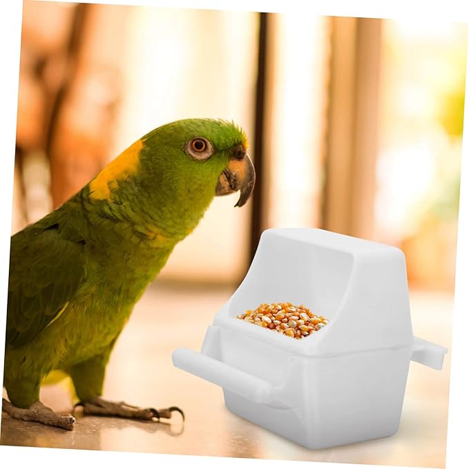 3pcs Splash Bird Food Container for Parrots Convenient Feeding Boxes Plastic Bird Feeder for Indoor Outdoor Use Easy Install Clean