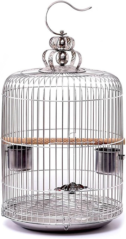 Aimery Bird Cage，Stainless Steel Birdcage，Small Bird cage，Bird Cages for Parrots，Travel Bird Cage，Bird Travel cage(V40G)