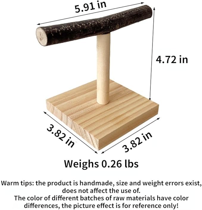 Bird Perch Stand, Bird Training Portable Tabletop Platform, Parrot Cage Toy Gym Accessories for Parakeets Cockatiels, Conures, Macaws, Finches Lovebirds