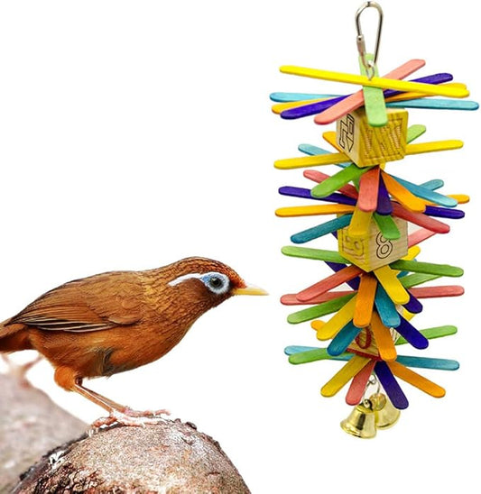 balacoo Bird Parrot Foraging Ice Pop Sticks Chew Toy for Medium and Small Parrots and Birds