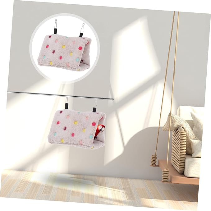 Mipcase 2pcs Warm Cotton Parrot Hammock Stylish Bird Nest for Cozy Hanging Shelter for Parakeets Cockatiels and Other Small Birds Ideal Bird Cage Accessory