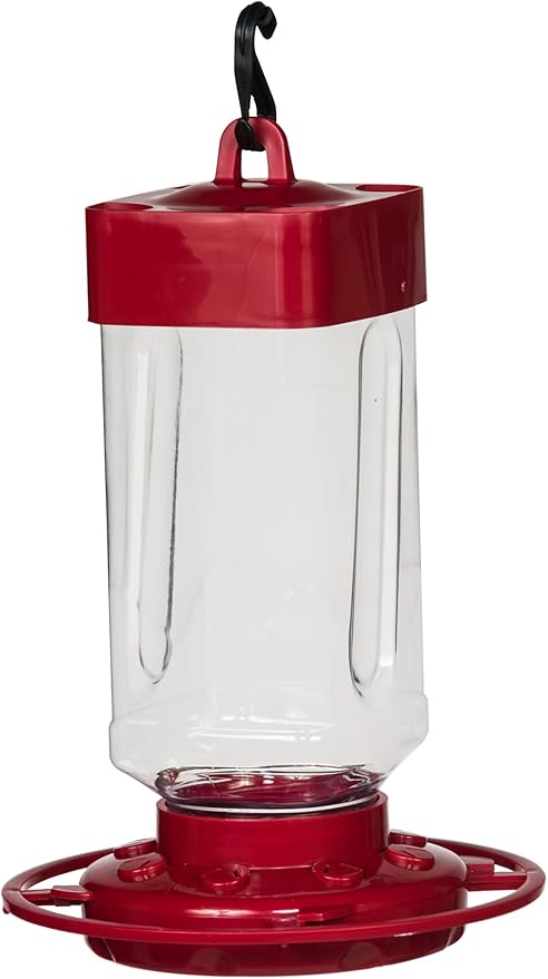 First Nature, 32oz. Hummingbird Square Bee Proof Feeder, Economical 32 Oz Bottle: Makes Up to 128 Oz of Nectar When Mixed with Water, 993055-306