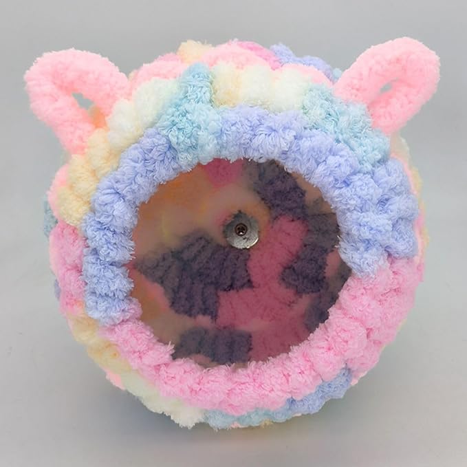 Bird Nest, Conure Breeding House Parrotlet Snuggle Hut Lovebird Bed for Conure, Lovebird, Canary, Finch, Cute Ear Design Bird Nest for Quaker Cockatiel (Colorful,S)