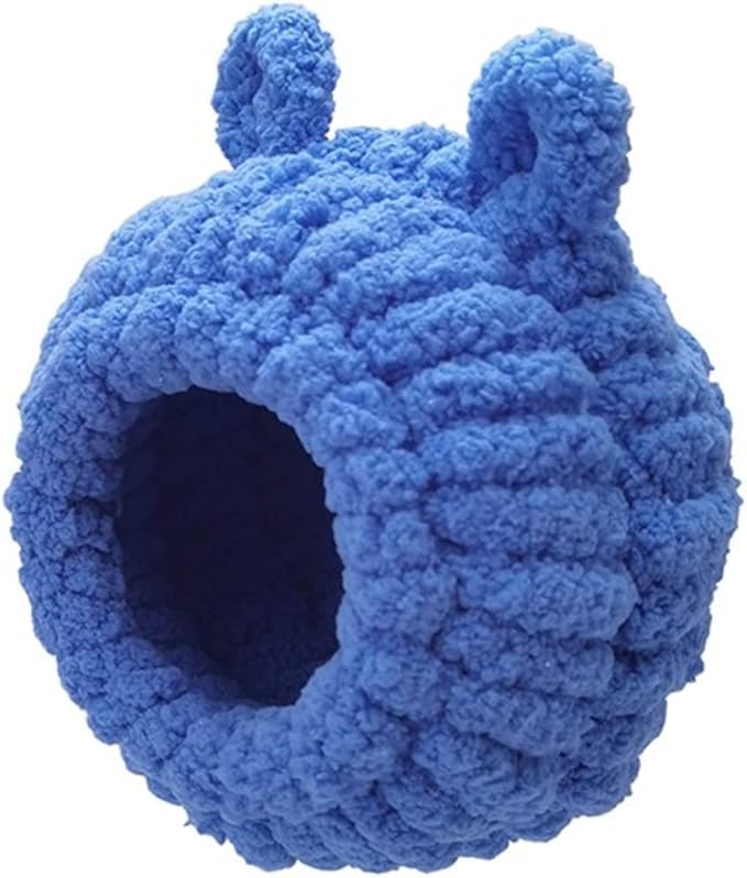 Winter Warm Bird Nest Bed Hanging Hammock Snuggle Hut Parrot House Tent Toy Bird Cage Perch for Bird Budgies Lovebird Finch Hamster Chinchilla Guinea Pig (Blue)