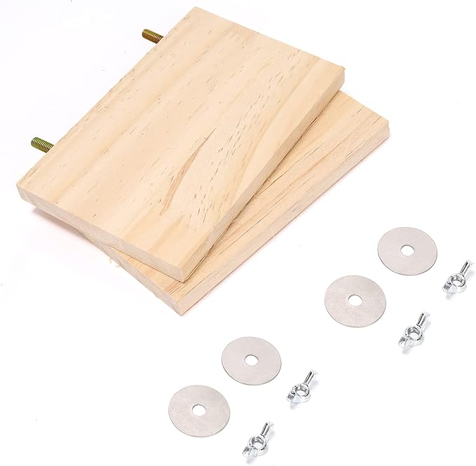 4Pcs Pet Wooden Platform Stand Active Rectangular Springboard Toy for Chinchilla, Hamster, Parrot, Gerbil,Small Animals