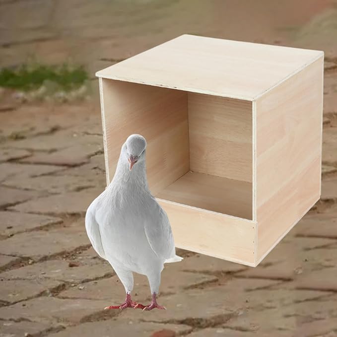 Parakeet Nesting Box Wooden Parrot Nest Birds Box Wood Breeding Box Wooden Pigeon Nesting Box for Lovebirds Cockatiels Budgie, Small