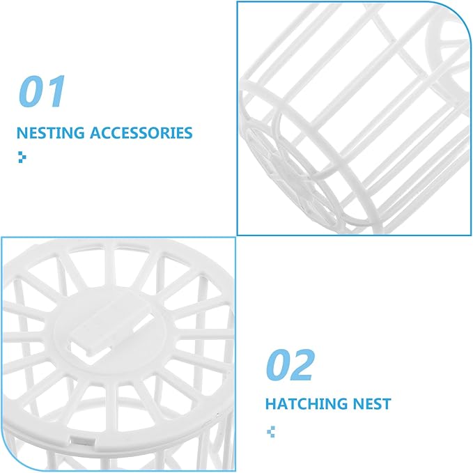 4Pcs Plastic Bird Nest Box 2.95X2.95X2.36In for Finch Canary Breeding Cage Nesting Material Storage Basket for Small Birds Parrot Accessories