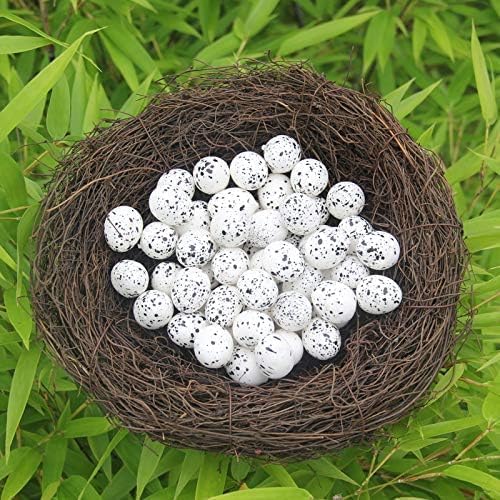 2Pcs Easter Bird Nest Anti-Scratch Decorative Lightweight Egg Decoration Prop Easter Bird Nest Compatible with Crafts Artificial Flowers Artificial Plants and Flowers（6 cm）