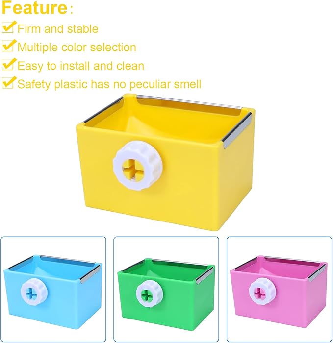 Litewoo Bird Food Bowl Feeder Colorful Basin Durable Cage Accessories Suitable for Birds Parrot Parakeet Cockatiel Budgie Finch Hamster Rat
