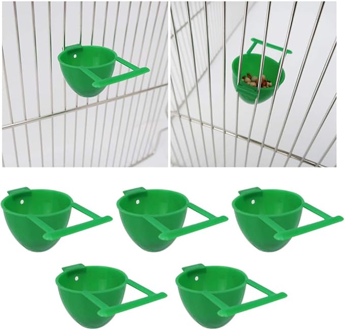 Balacoo 10Pcs Bird Feeding Cages Parrot Accessory