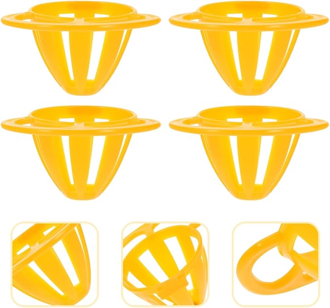 Bird Vegetable Fruit Feeding Holder 5-Pack Small Parrot Cage Food Basket Easy Install Durable Plastic Bird Feeding Holder for Nuts and Fruits