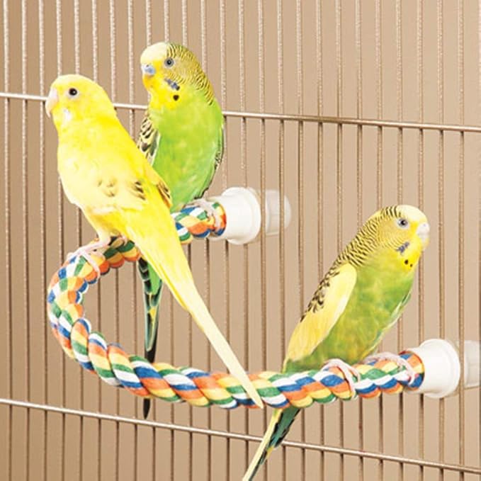 JW Pet Comfy Perch For Birds Flexible Multi-color Rope, Large - 21" Length
