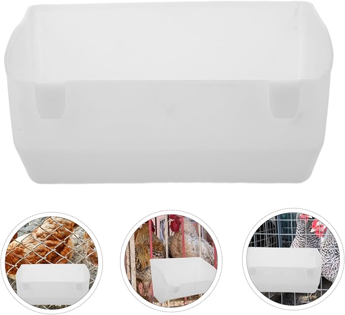 balacoo Chicken Cage Feeder and Waterer Hanging Poultry Feeder Waterer Set Chick Feeder Waterer Parakeet Cage Accessories Plastic Duck Feeders
