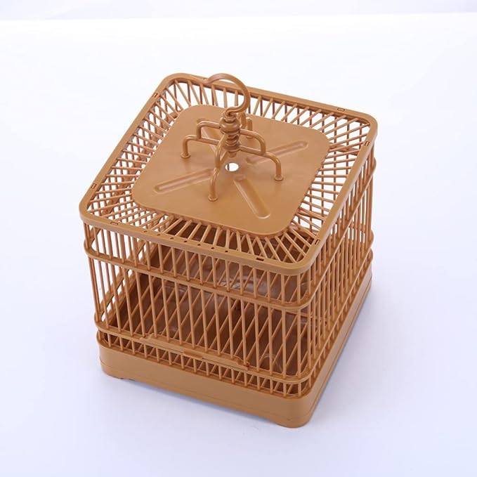 STOBOK 1Pc Hanging Bird Cage, 23x23x32cm Hanging Bird House Bird Travel Carrier for Budgie Lovebird Parrot Parakeet