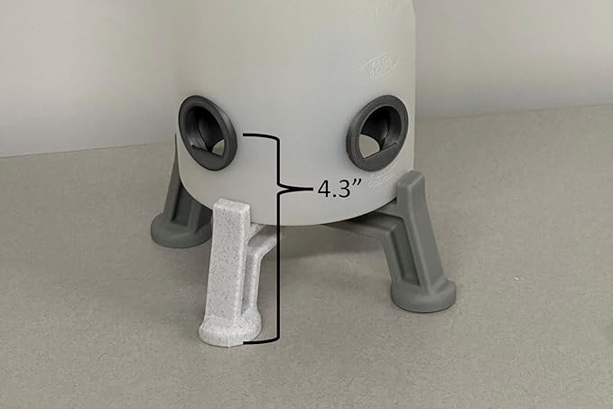 Quail Feeder Container with Feeding Ports and Stand | Ports are 3D Printed | Made in USA (4-Quart, Baby Blue)