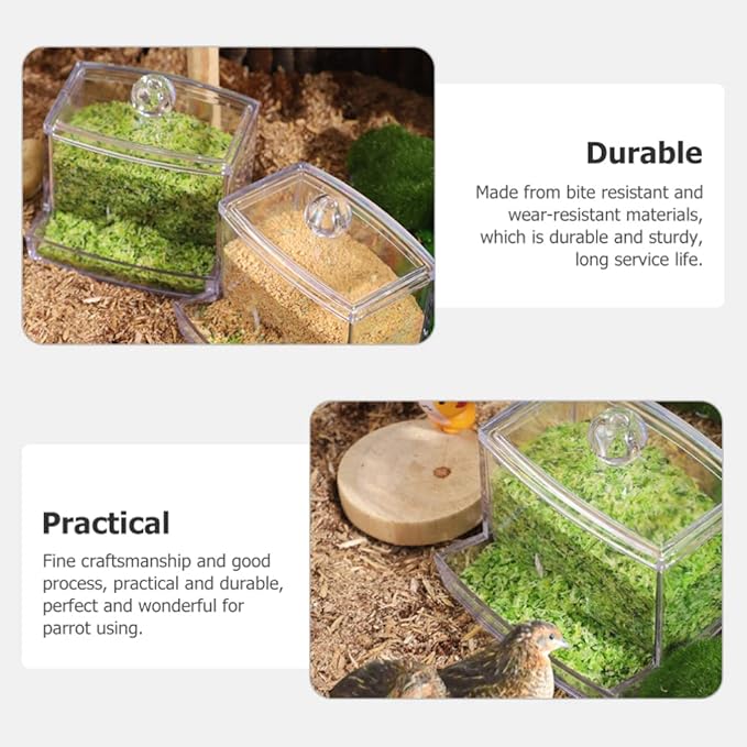 POPETPOP Bird Feeder for Multiple Pets, Transparent Design, 150 oz Capacity