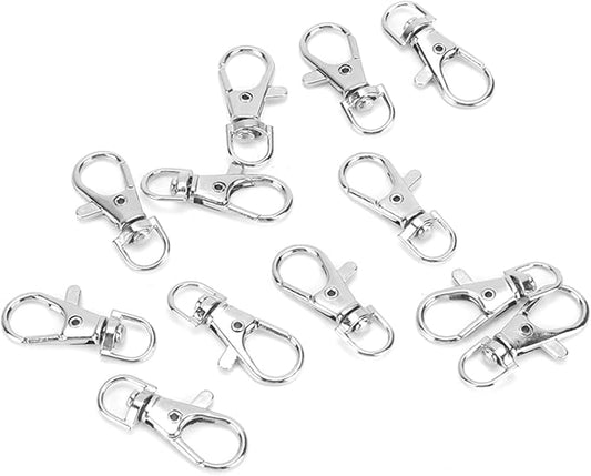 12 PCS Bird Cage Door Buckle Locks, Metal Hook Clip Anti Escape Swivel Buckle Lock Hook Clip Prevent Claw Trigger Open Birds Cage Accessories