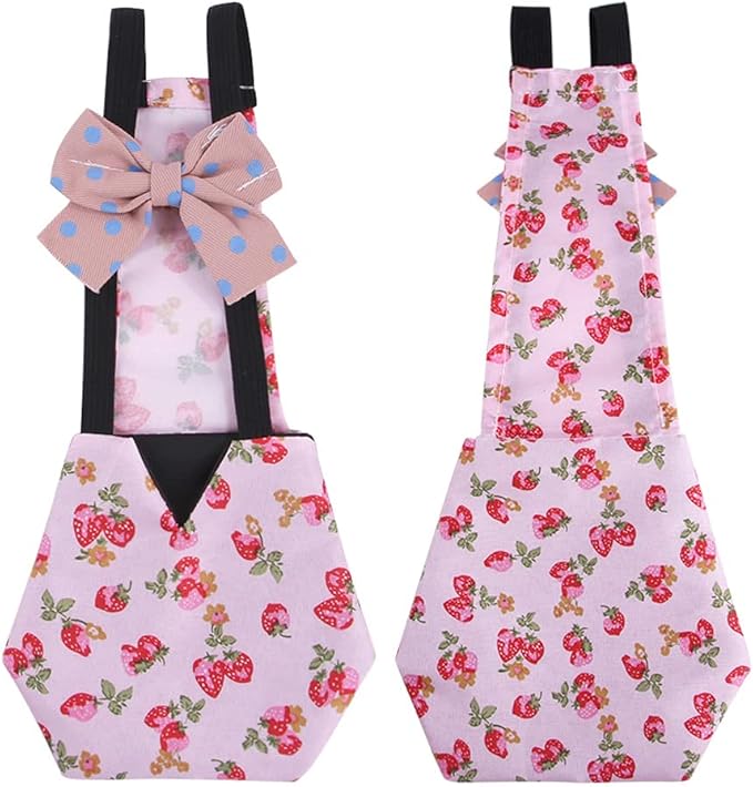 Adjustable Chicken Diaper for Pet Duck for Washable Poultry Nappies Hens Clothes with Pretty Bow Reusable
