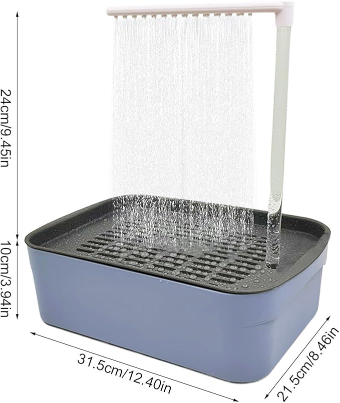 Parrot Bathtub Bird Automatic Bath Shower with 180 ° Circulating Faucet, Automatic Pet Bird Bath for Small Medium Birds Cockatiel African Grey Lovebird Parakeets