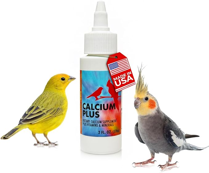 Morning Bird Calcium Plus Liquid for Birds – Calcium Supplement with Vitamins and Minerals for Strong Eggshells, Healthy Bones - Support Growth, Breeding, and Wellness for All Birds 2 Fl Oz