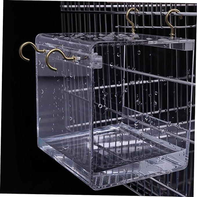 BESPORTBLE Parrot Bathtub Large Bird Bath Cage Covered Bird Bowl May Differ from Image