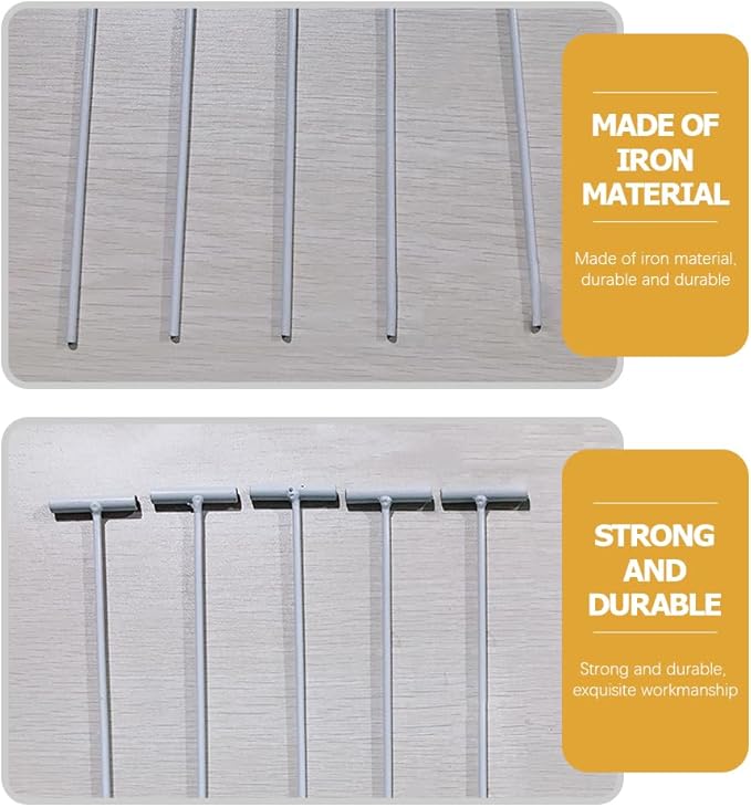 Amosfun 45pcs Pigeon Cage Door Bird Entrance - Iron T Shape One Way Bar Curtain for Bird Cages