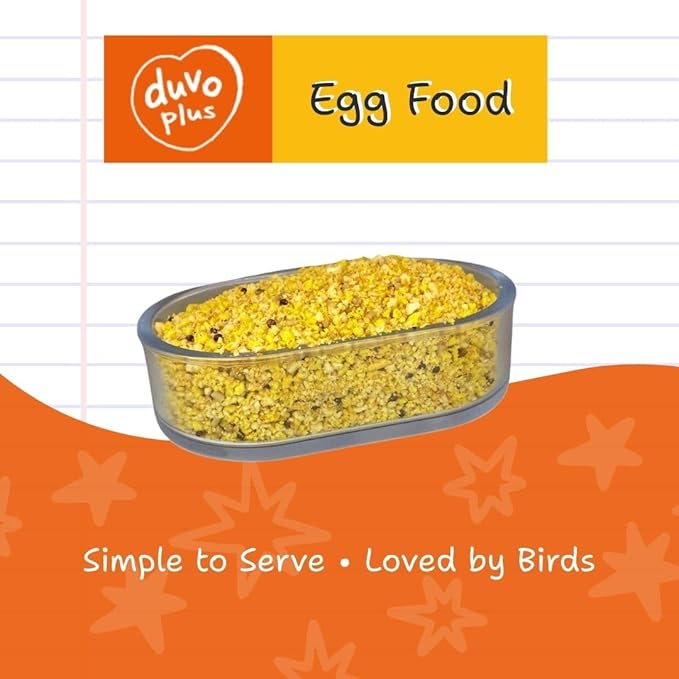 Duvoplus Egg Food for Birds 1Kg - Nutrient-Rich Blend with Added Vitamins & Protein for Supporting Growth, Feather Care, Breeding, Daily Nutrition of Canaries, Finches, Parakeets and Exotic Birds