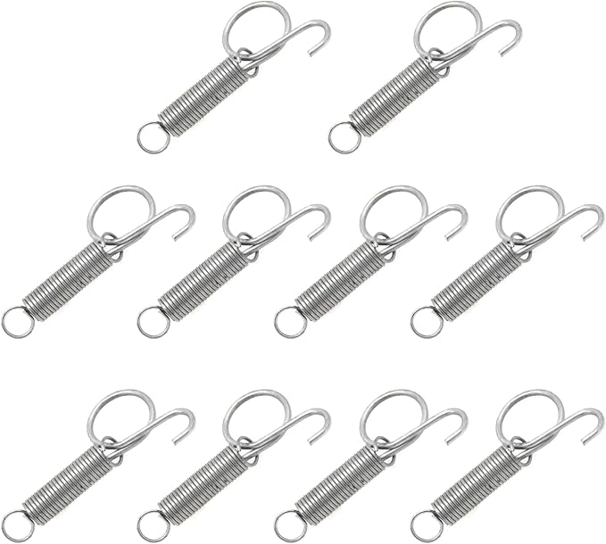 10pcs Spring Latch Hook for Cat, Bird, Rabbit Cages, Compatible with Large Bird, Parrot, Cat