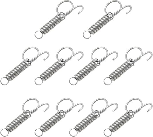 10pcs Spring Latch Hook for Cat, Bird, Rabbit Cages, Compatible with Large Bird, Parrot, Cat