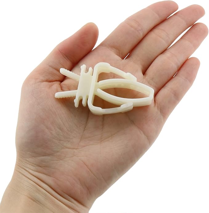 6pcs White Plastic Bird Food Clips for Cage Feeding