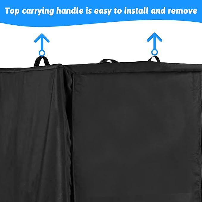 Fhiny Bird Cage Cover, 33.8”L×24”W×46.8”H Water-Proof Good Night Black-Out Birdcage Cover Durable Washable Windproof Cage Accessories for Parrot Parakeet Small Animal Sleeping