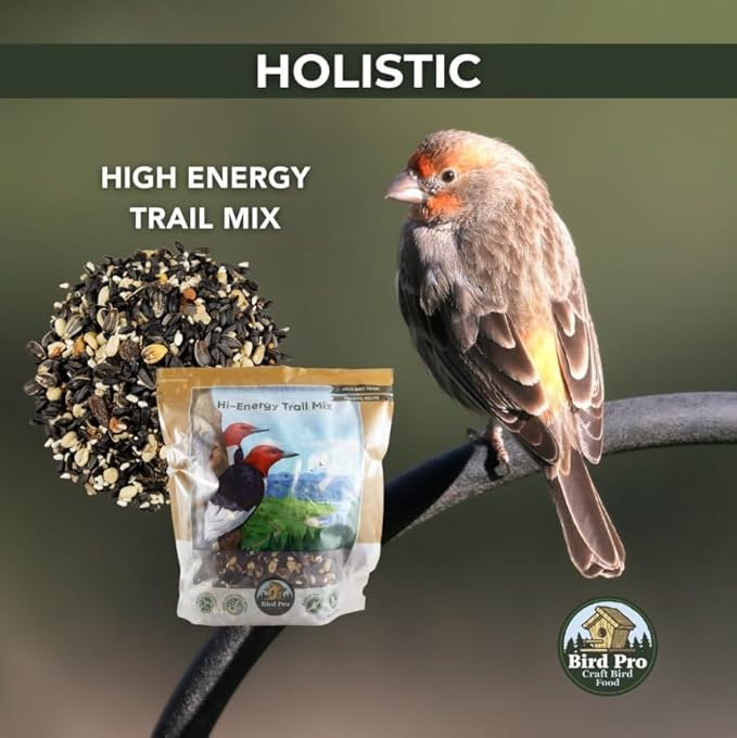 Bird Pro Holistic Bird Seed - Premium Seed for Backyard Feeding (18 Pounds, Hi-Energy Trail Mix)