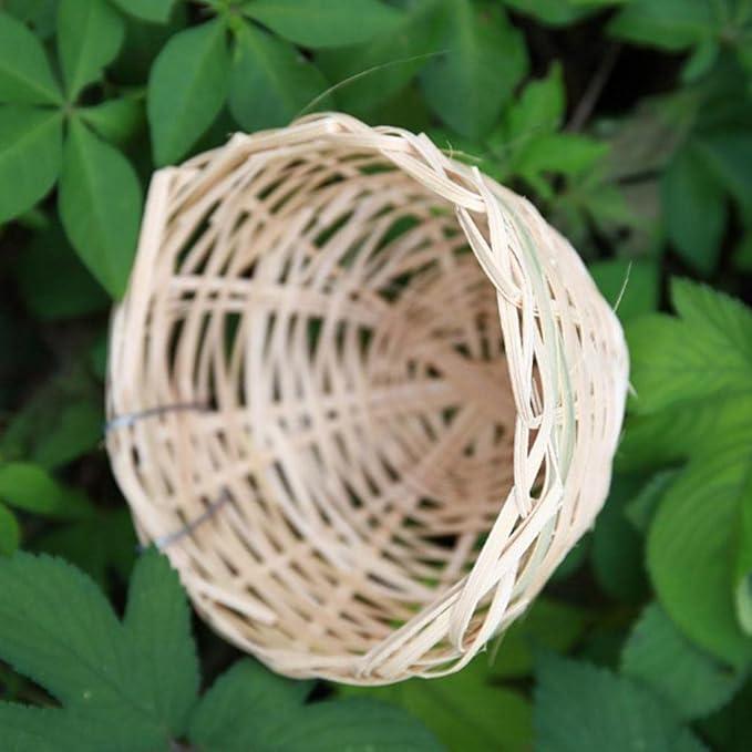 20x Round Canary Nest Handcrafted Parrot Birds Hatching Breeding Nest with Hook